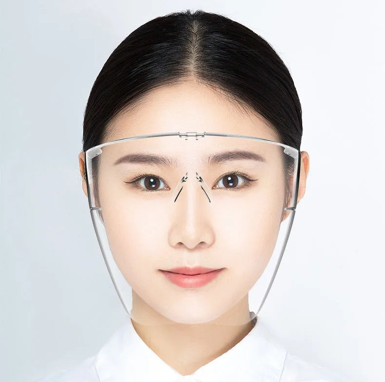 Transparent Face Shield for Work, Anti-fog Oil-proof Full Face Mask for Kitchen