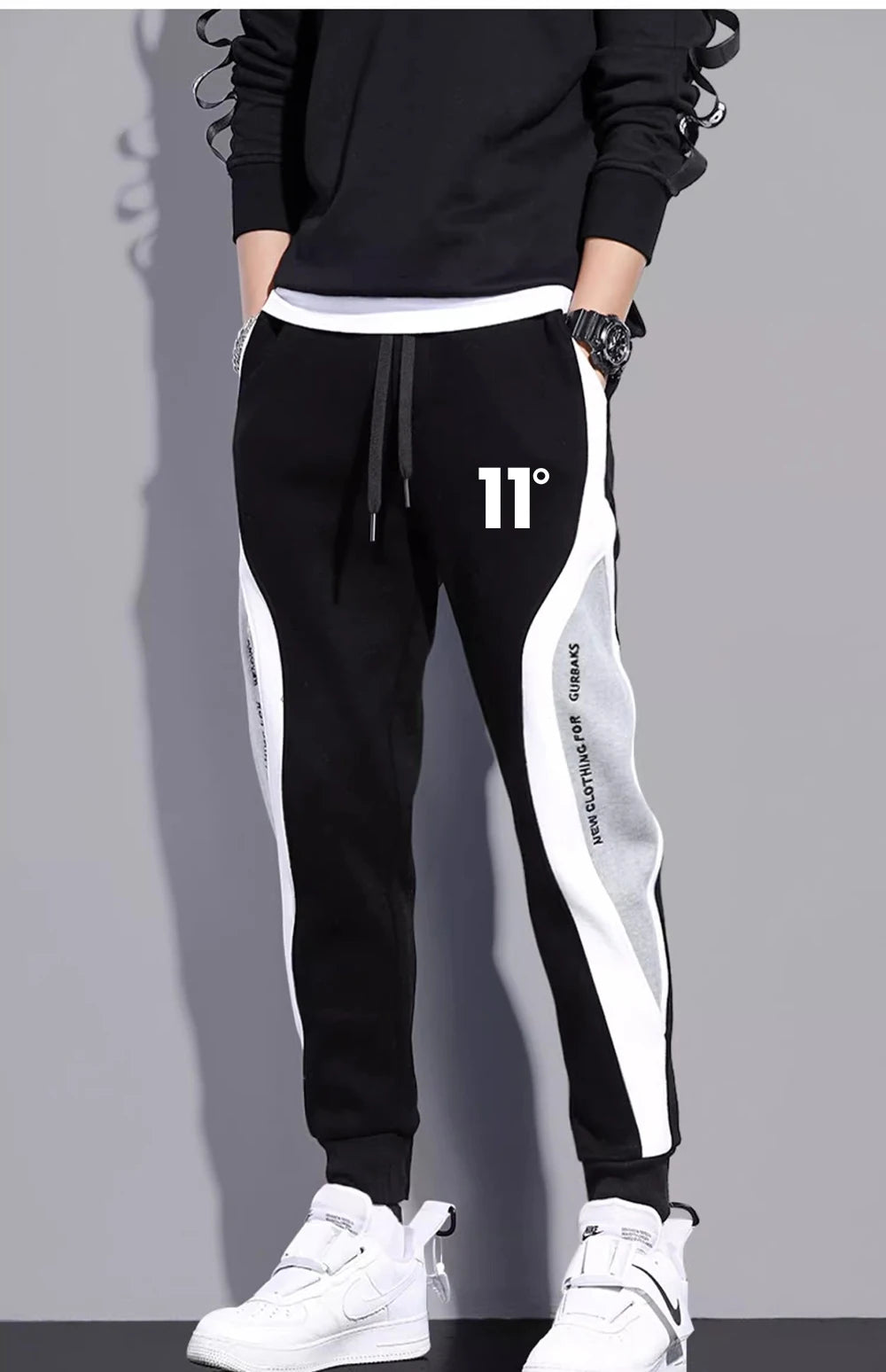 11 pantalones de chándal estampados para hombre, pantalones para correr de retales, traje masculino, pantalones sueltos, pantalones rectos, nueva ropa de moda para primavera y otoño