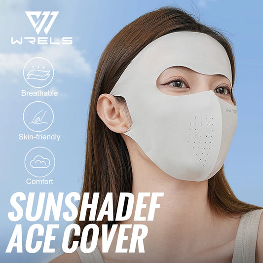 WRELS UV Protection Mask Ice Silk Sun Protection Mask Lightweight Breathable Cyclist Face Mask Anti-UV 400 Face Mask for Men and Women