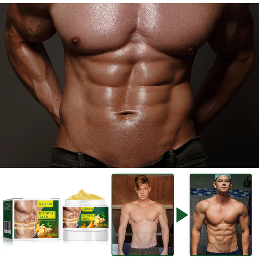 Massage Cream for Men for Body Care, Warming Sensation, Post-Workout Recovery, Skin Hydration, Firming Routine, Non-Greasy, 50g
