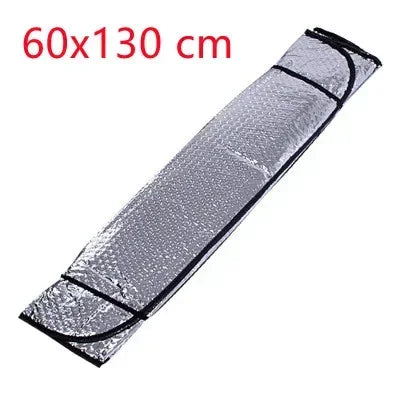 Foldable Car Windshield Sunshade, Visor Cover, Block Reflector, Portable, Breathable, Anti UV Protector, Free Screen, 140cm