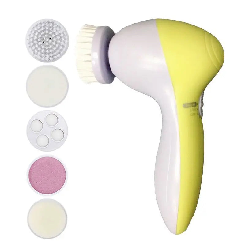 5-in-1 Electric Facial Cleanser, Facial Cleansing Brush, Washing Machine, Spa, Skincare, Massager, Blackheads, Facial Cleansing Tools