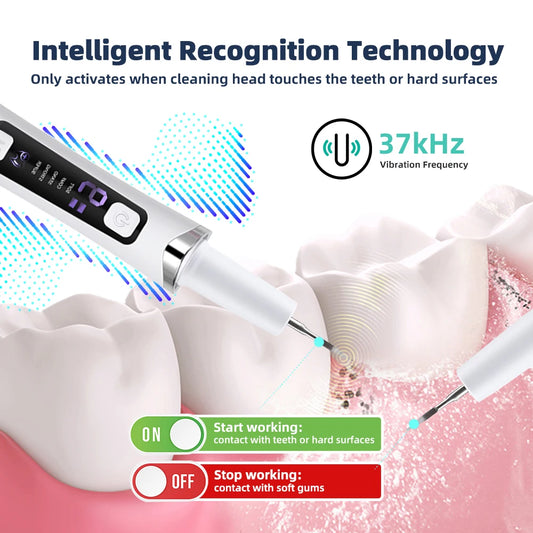 Escalador Dental ultrasónico eléctrico de 5 modos, limpiador de dientes de 9 niveles, eliminador de sarro Oral, limpiador de manchas de dientes, limpieza de dientes