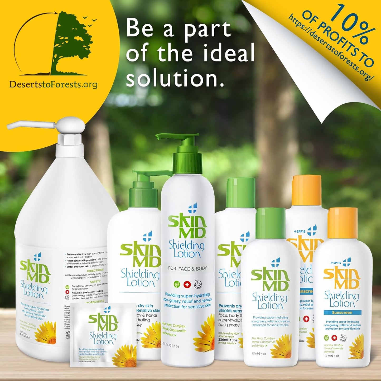 Shielding Lotion for Face, Body & Hands 8Oz with Dispenser- Helps with Eczema & Psoriasis! the Natural Dry Skin Remedy to the Things That Dry Your Skin
