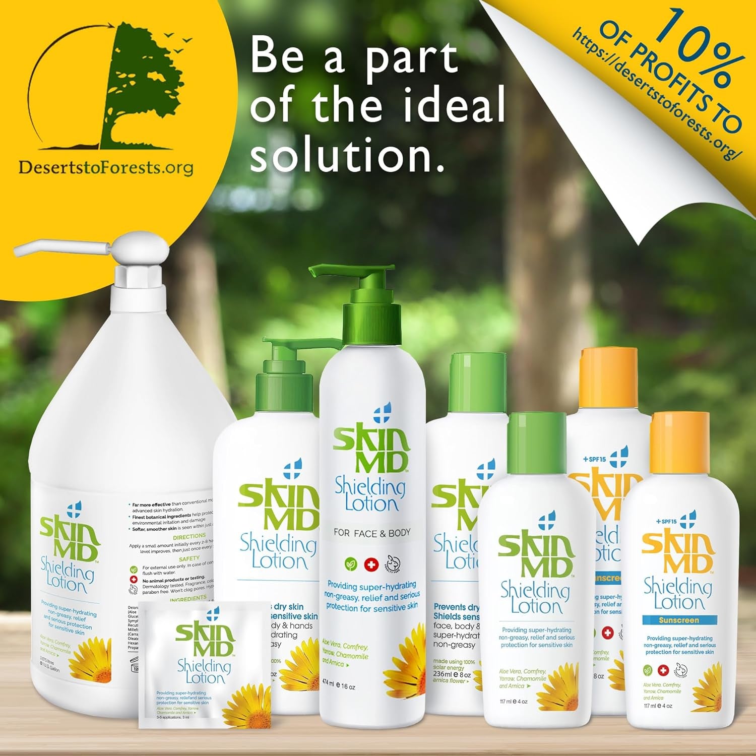 Shielding Lotion for Face, Body & Hands 8Oz with Dispenser- Helps with Eczema & Psoriasis! the Natural Dry Skin Remedy to the Things That Dry Your Skin