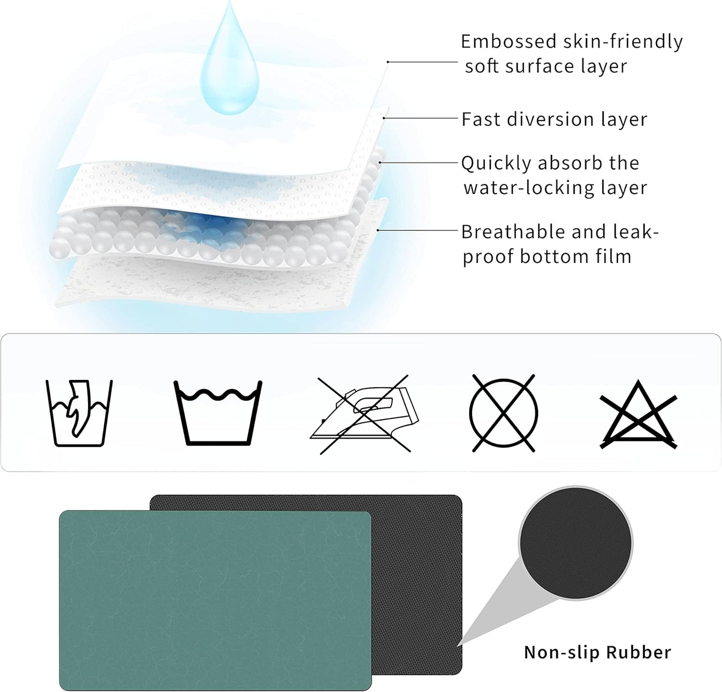 Coffee Maker Mat for Countertops, Absorbent, Washable, Reversible Microfiber Dish Drying Mat for Kitchen Accessories, under Small Appliance Mats