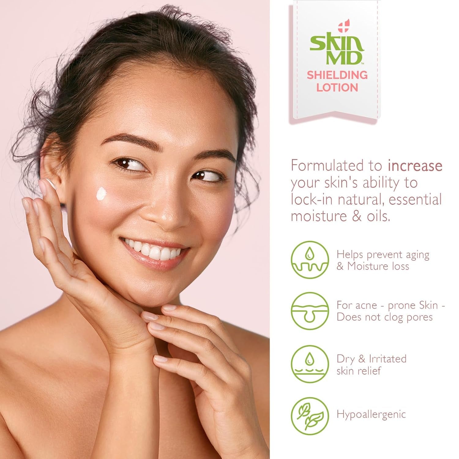 Shielding Lotion for Face, Body & Hands 8Oz with Dispenser- Helps with Eczema & Psoriasis! the Natural Dry Skin Remedy to the Things That Dry Your Skin