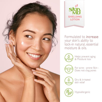 Shielding Lotion for Face, Body & Hands 8Oz with Dispenser- Helps with Eczema & Psoriasis! the Natural Dry Skin Remedy to the Things That Dry Your Skin