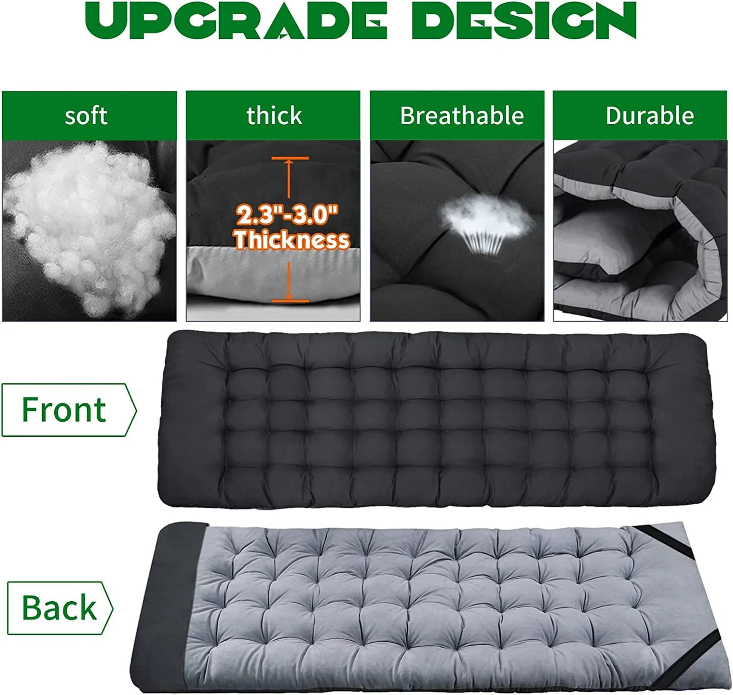 Folding Camping Cots for Adults 880Lbs, 2 Pack 28" Extra Wide Sturdy Sleeping Cot, Folding Rollaway Guest Bed with 3.3 Inch 2 Sided Mattress & Carry Bag
