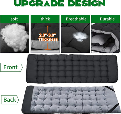 Folding Camping Cots for Adults 880Lbs, 2 Pack 28" Extra Wide Sturdy Sleeping Cot, Folding Rollaway Guest Bed with 3.3 Inch 2 Sided Mattress & Carry Bag