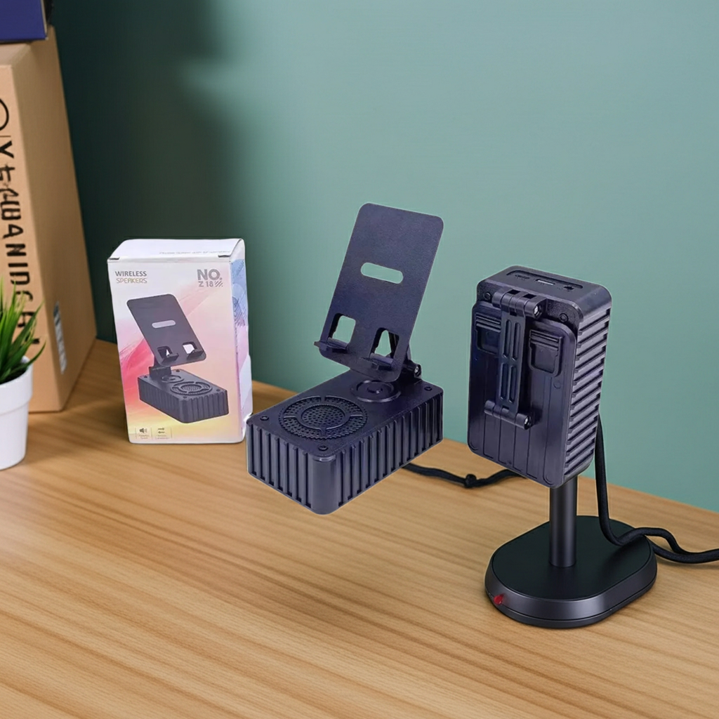 cell phone holder with speaker