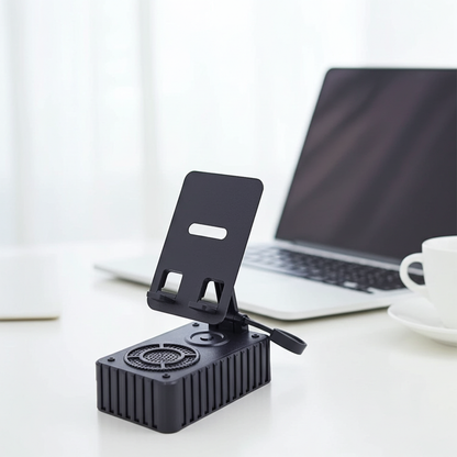 cell phone holder with speaker