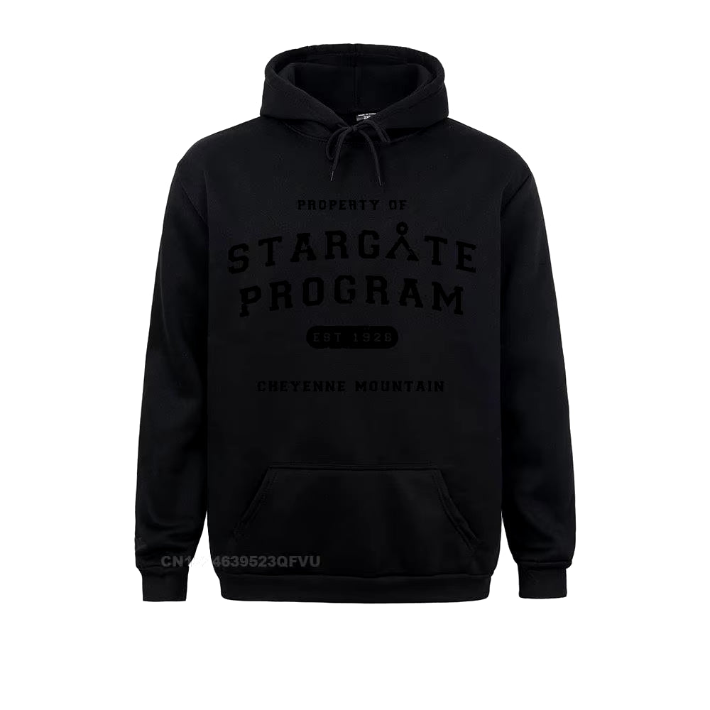 Mens Stargate Pullover Hoodie Property of Stargate Program Hoodie Graphic Pullover Hoodie Man Oversize Awesome Kawaii Clothes