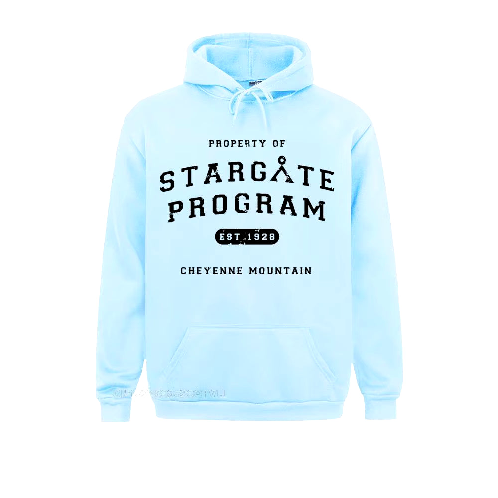 Mens Stargate Pullover Hoodie Property of Stargate Program Hoodie Graphic Pullover Hoodie Man Oversize Awesome Kawaii Clothes