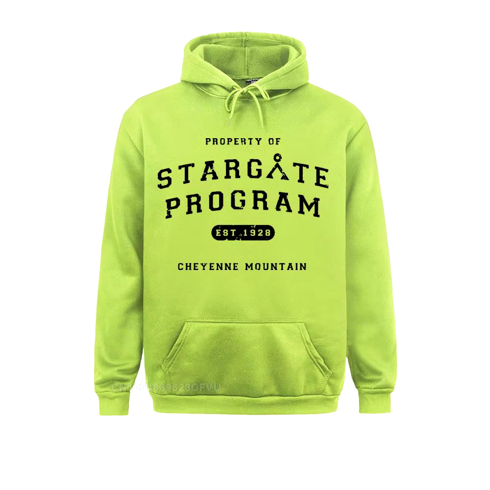 Mens Stargate Pullover Hoodie Property of Stargate Program Hoodie Graphic Pullover Hoodie Man Oversize Awesome Kawaii Clothes