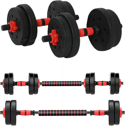 Adjustable Dumbbells Weight Sets, 22/110 LBS Dumbbell Barbell Set, 3-In-1 Home Gym Equipment Bodybuilding Fitness Gear Lifting Strength Training (Barbell 22LB or 11 LB Pair)