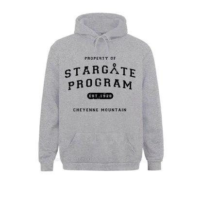 Mens Stargate Pullover Hoodie Property of Stargate Program Hoodie Graphic Pullover Hoodie Man Oversize Awesome Kawaii Clothes