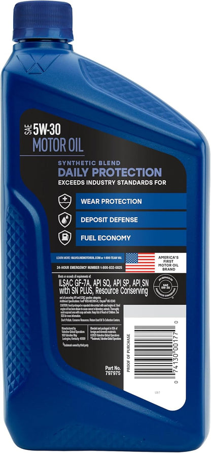 Daily Protection SAE 5W-30 Synthetic Blend Motor Oil 1 QT