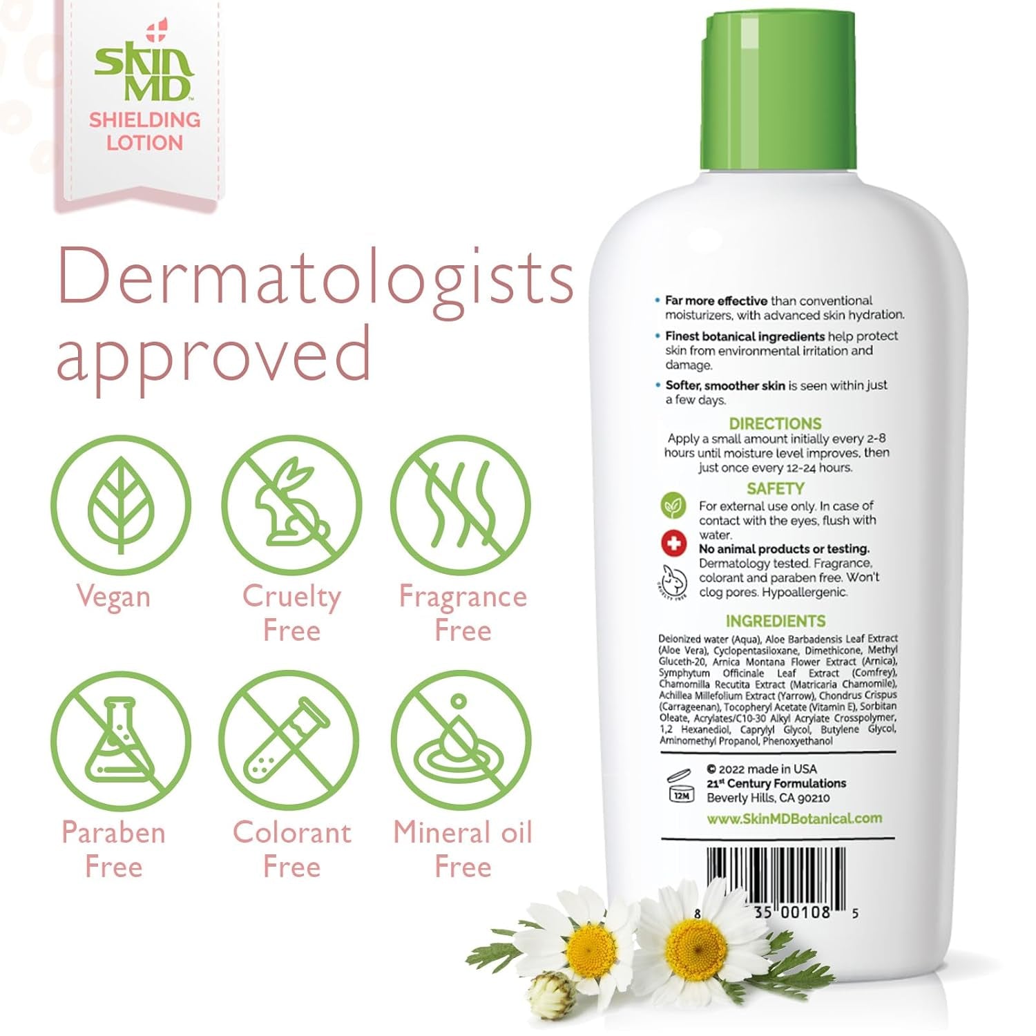 Shielding Lotion for Face, Body & Hands 8Oz with Dispenser- Helps with Eczema & Psoriasis! the Natural Dry Skin Remedy to the Things That Dry Your Skin
