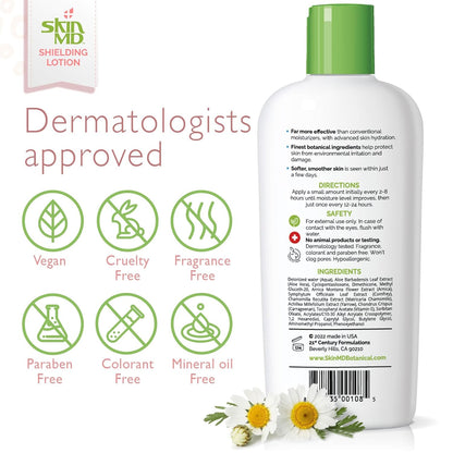 Shielding Lotion for Face, Body & Hands 8Oz with Dispenser- Helps with Eczema & Psoriasis! the Natural Dry Skin Remedy to the Things That Dry Your Skin