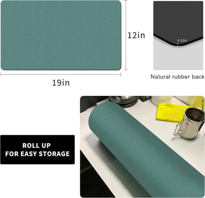 Coffee Maker Mat for Countertops, Absorbent, Washable, Reversible Microfiber Dish Drying Mat for Kitchen Accessories, under Small Appliance Mats