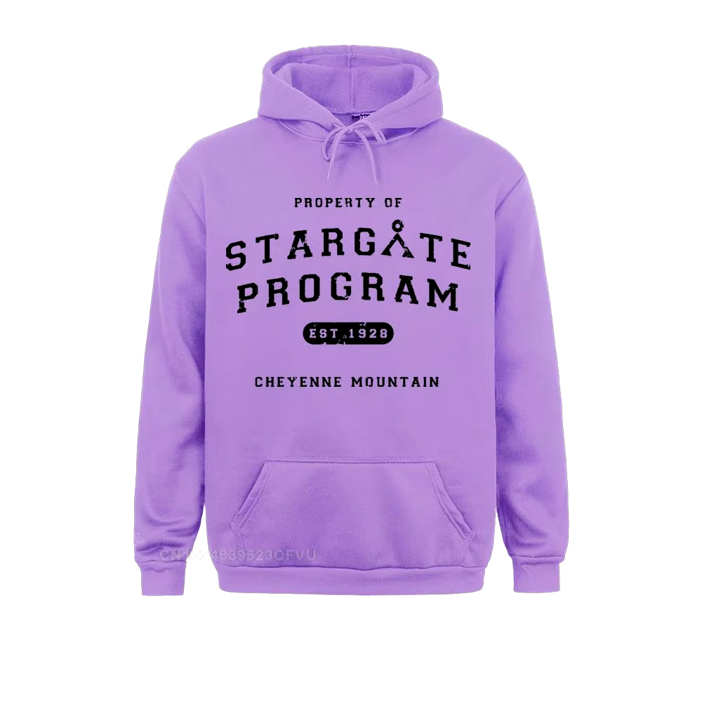 Mens Stargate Pullover Hoodie Property of Stargate Program Hoodie Graphic Pullover Hoodie Man Oversize Awesome Kawaii Clothes