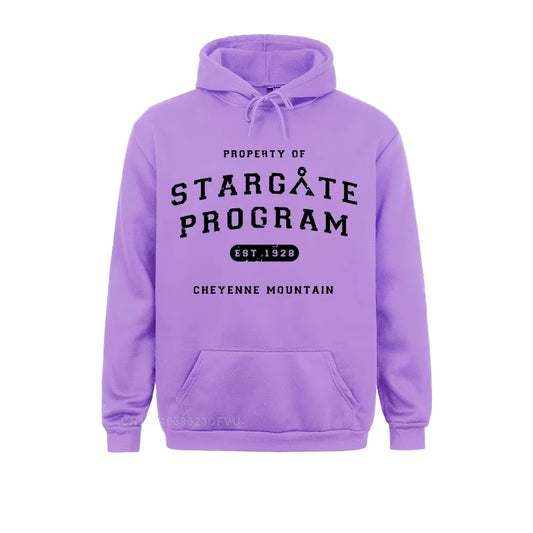 Mens Stargate Pullover Hoodie Property of Stargate Program Hoodie Graphic Pullover Hoodie Man Oversize Awesome Kawaii Clothes