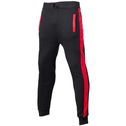Men'S Tracksuit 2 Piece Fall Winter Casual Patchwork Jogger Sport Gym Pockets Sweatsuit Cozy Long Sleeve Hoodies and Sweatpant Set Red L