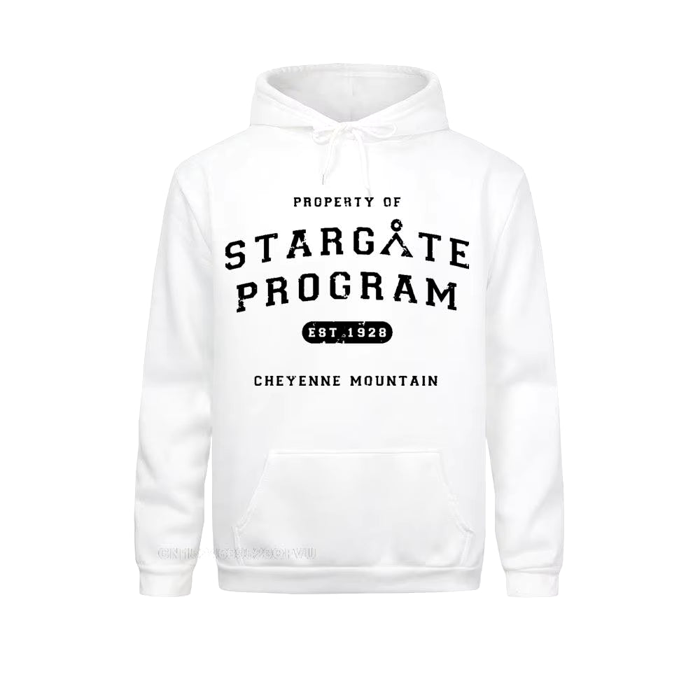 Mens Stargate Pullover Hoodie Property of Stargate Program Hoodie Graphic Pullover Hoodie Man Oversize Awesome Kawaii Clothes
