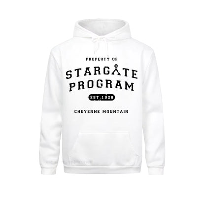 Mens Stargate Pullover Hoodie Property of Stargate Program Hoodie Graphic Pullover Hoodie Man Oversize Awesome Kawaii Clothes