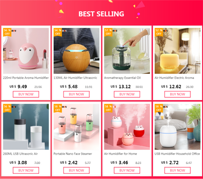 260ML USB Ultrasonic Air Humidifier LED Lamp Mini Essential Oil Diffuser Car Purifier Aromatic Anion Mist Maker with Romantic Light