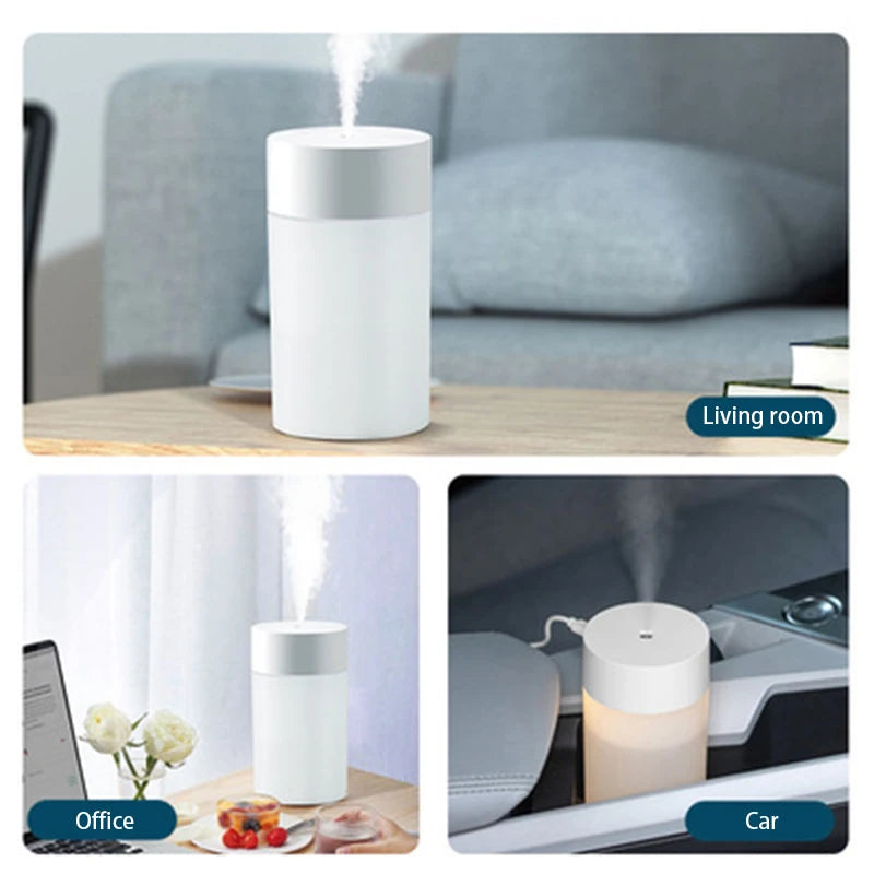 260ML USB Ultrasonic Air Humidifier LED Lamp Mini Essential Oil Diffuser Car Purifier Aromatic Anion Mist Maker with Romantic Light