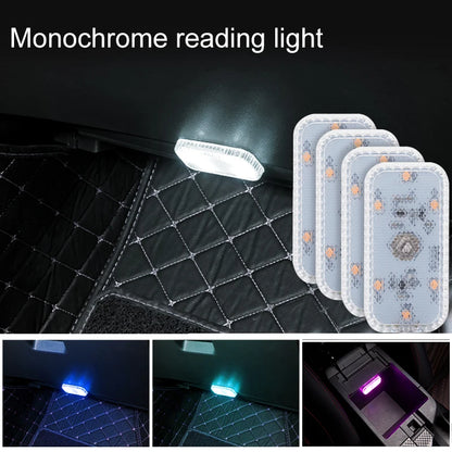 Tactile LED light, Mini Wireless Car Interior Lighting, Auto Roof Reading Lamp, Door Storage Box, Footwell, Trunk, USB Charging