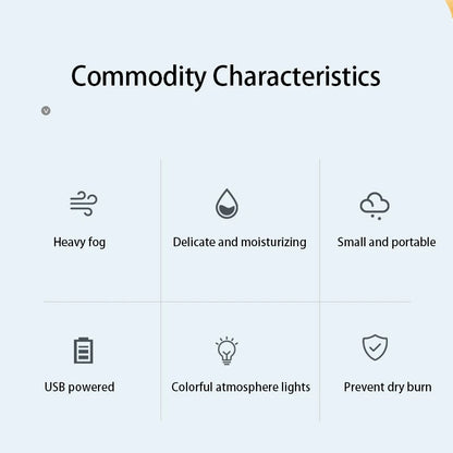 260ML USB Ultrasonic Air Humidifier LED Lamp Mini Essential Oil Diffuser Car Purifier Aromatic Anion Mist Maker with Romantic Light