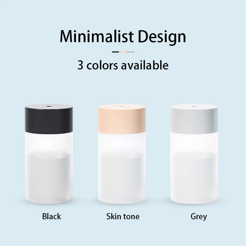 260ML USB Ultrasonic Air Humidifier LED Lamp Mini Essential Oil Diffuser Car Purifier Aromatic Anion Mist Maker with Romantic Light