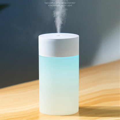 260ML USB Ultrasonic Air Humidifier LED Lamp Mini Essential Oil Diffuser Car Purifier Aromatic Anion Mist Maker with Romantic Light