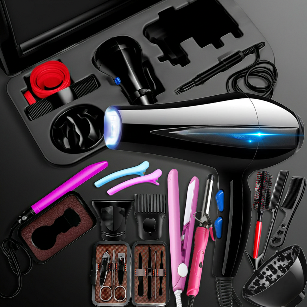 Hair Straightening and Manicure Drying Kit