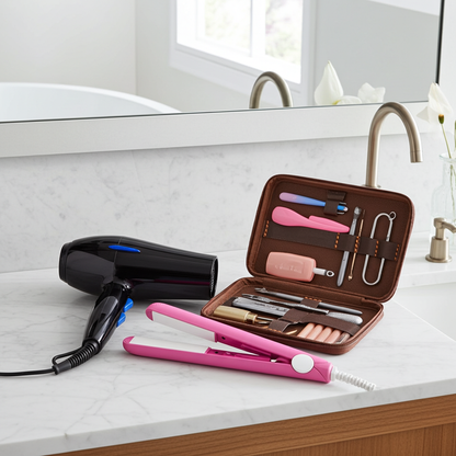 Hair Straightening and Manicure Drying Kit