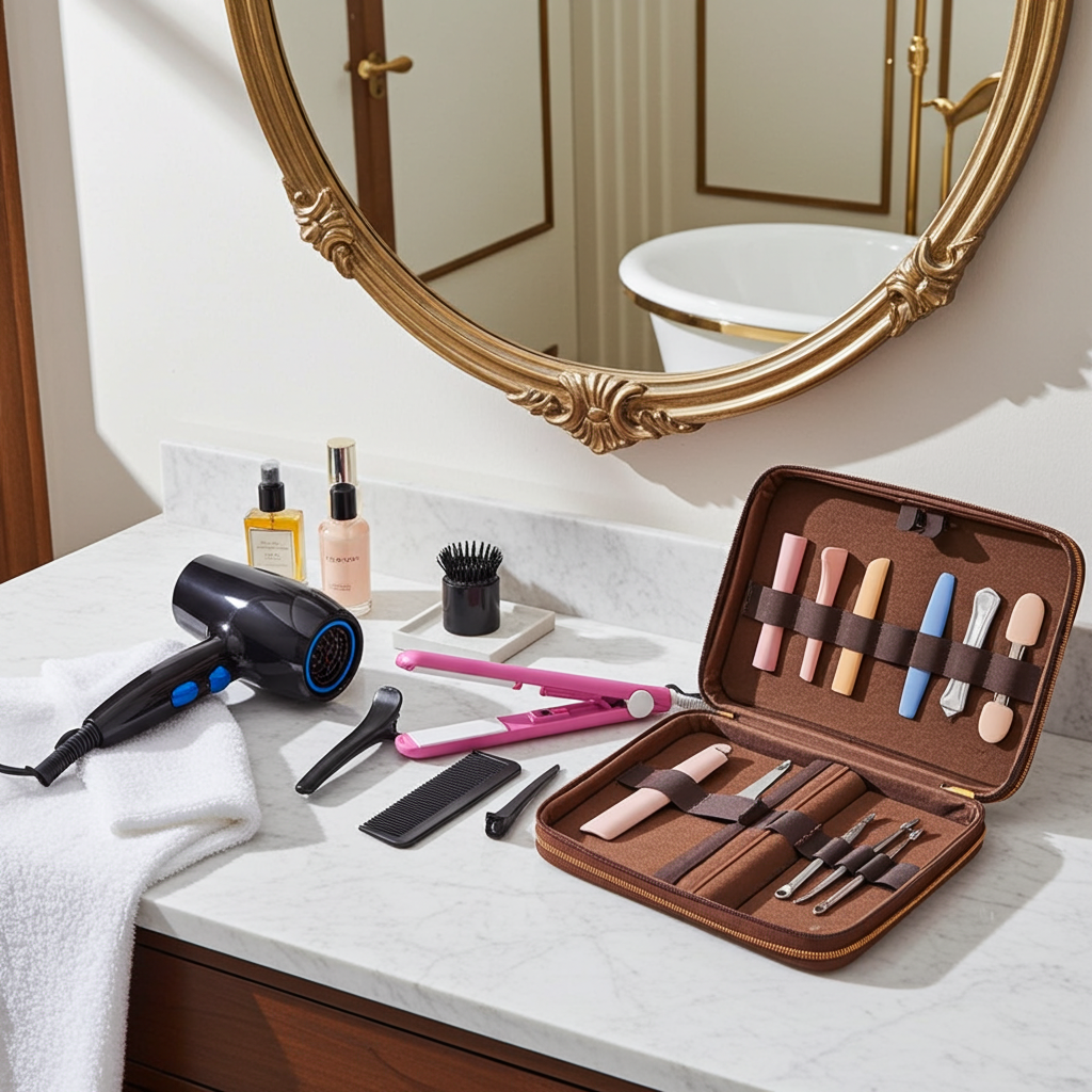 Hair Straightening and Manicure Drying Kit