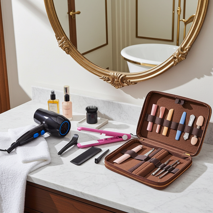 Hair Straightening and Manicure Drying Kit