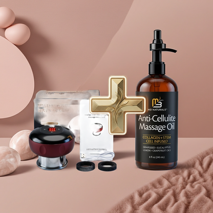 Kit Anticelulitis – Aceite de Masaje Corporal + Ventosa Eléctrica 3 en 1