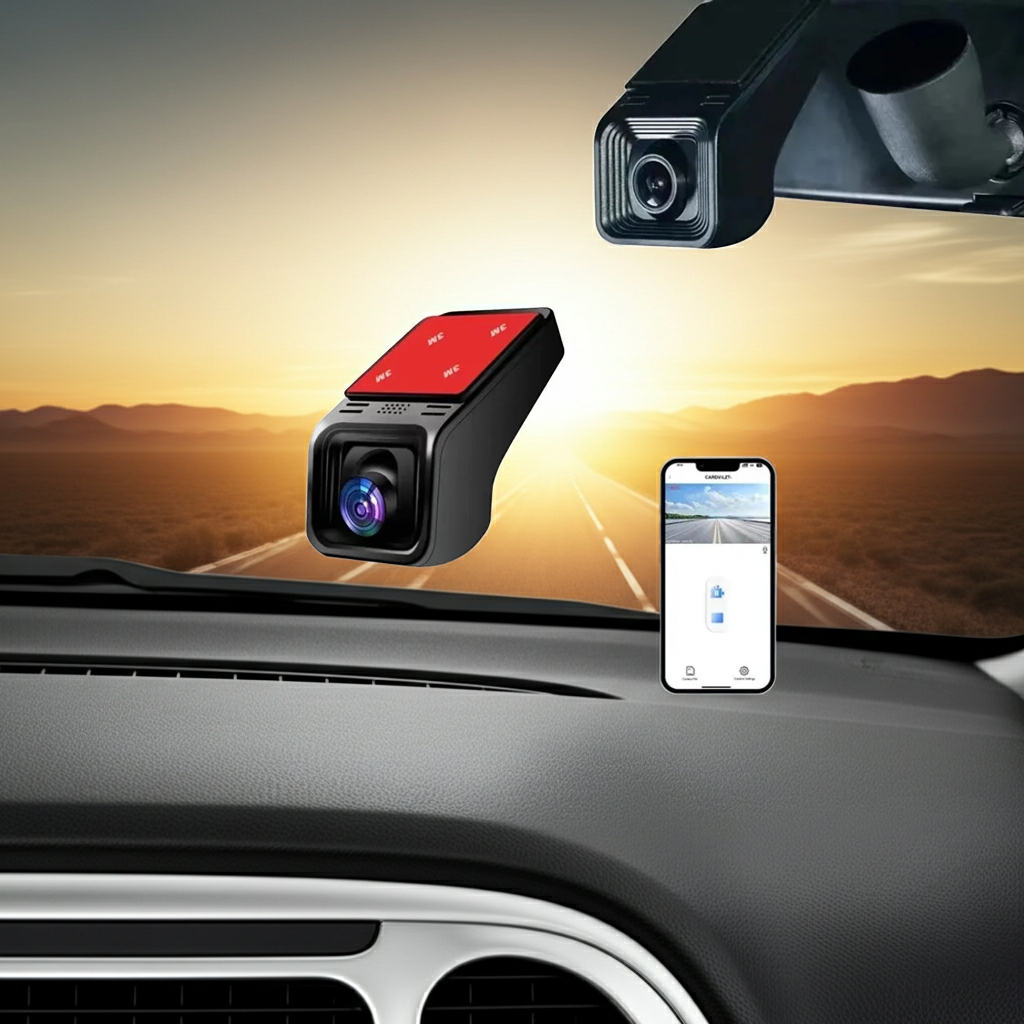 Cámara DVR para Coche WiFi | 4K 2160P / 2K 1600P | Monitor de Estacionamiento 24H | Control por App