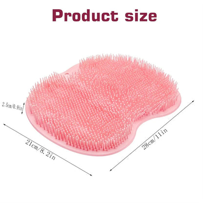 Tapete limpiador de pies para ducha, lavadora de espalda, almohadilla de baño exfoliante, ventosas deslizantes montadas en la pared para uso en hombres y mujeres limpiadores