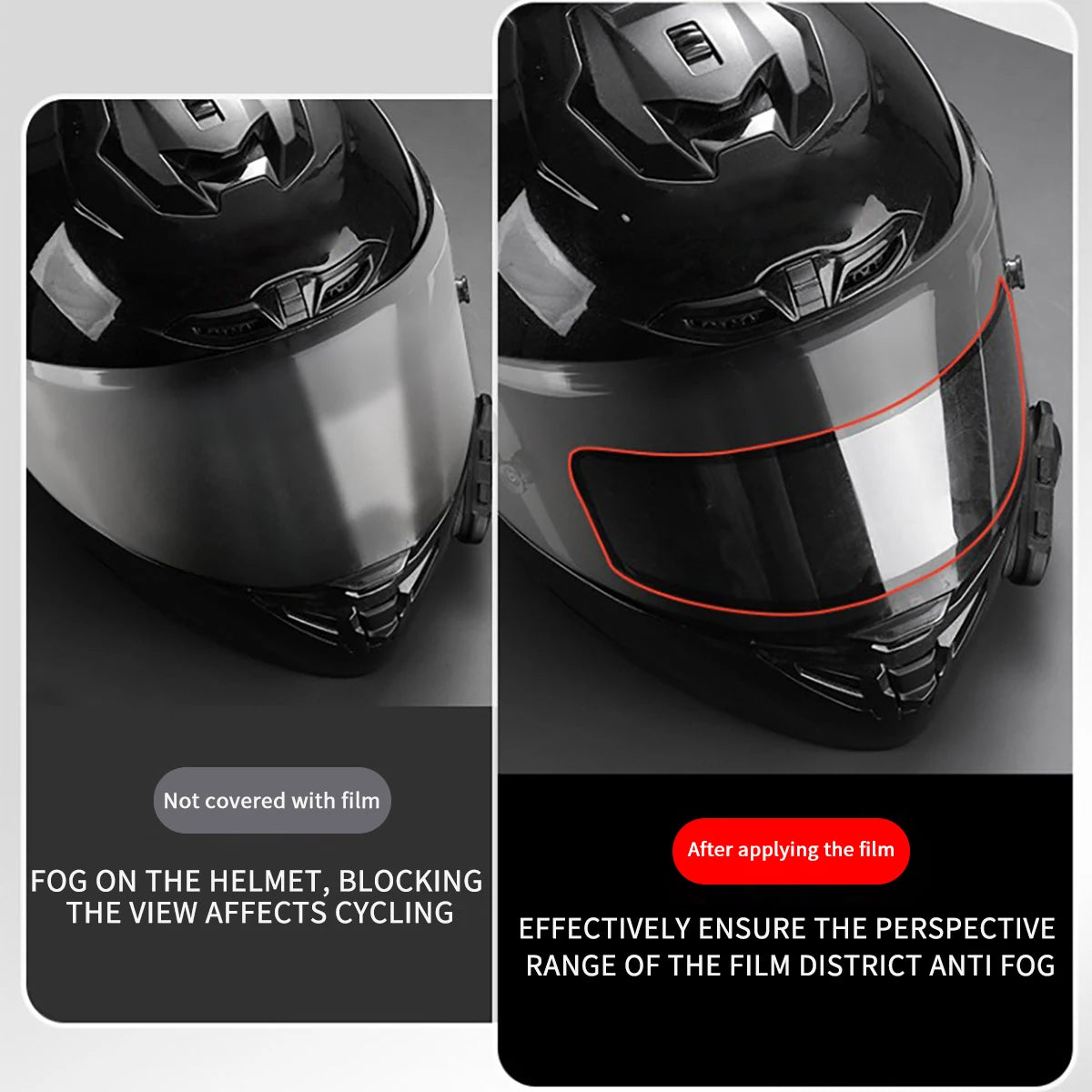 Casco de motocicleta a prueba de sol, película antiniebla antideslumbrante, protección UV, película de protección solar para casco de motocicleta, piezas de casco de motocicleta