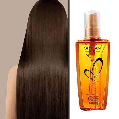 Suero para el cabello con aceite de argán marroquí, niebla de aceite ligera para el cabello para puntas abiertas, cabello rizado y malabarros, reparación de aceite para el cabello, brillo brillante