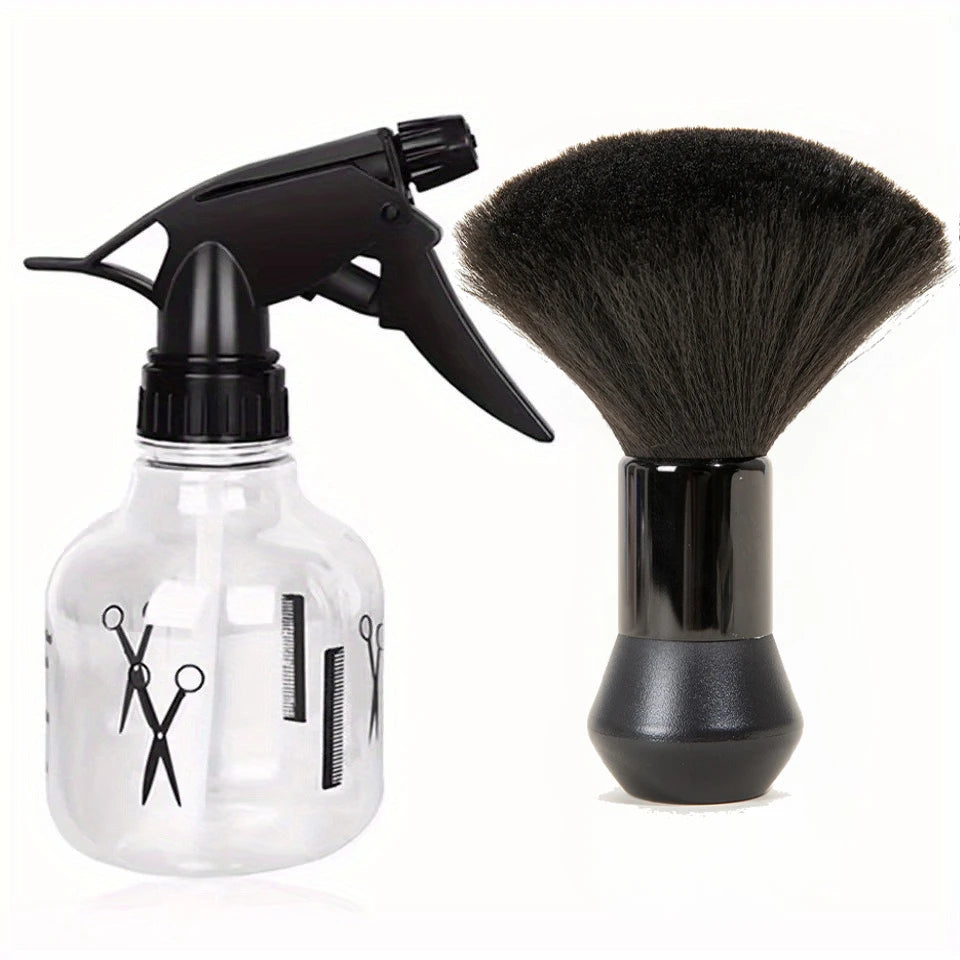 WANMEI-Juego de rociador de agua para peluquero, peluquero, plumero para el cuello, cepillo de limpieza, herramienta de Peinado profesional