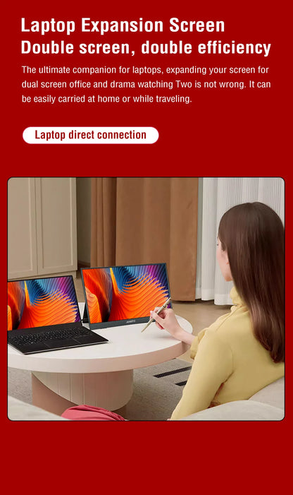 14-inch Portable Touch Monitor Optional Non-Touch 16:10 400cd/m2 Gaming Computer Expand Screen for XBox PS4/5 Switch Laptop