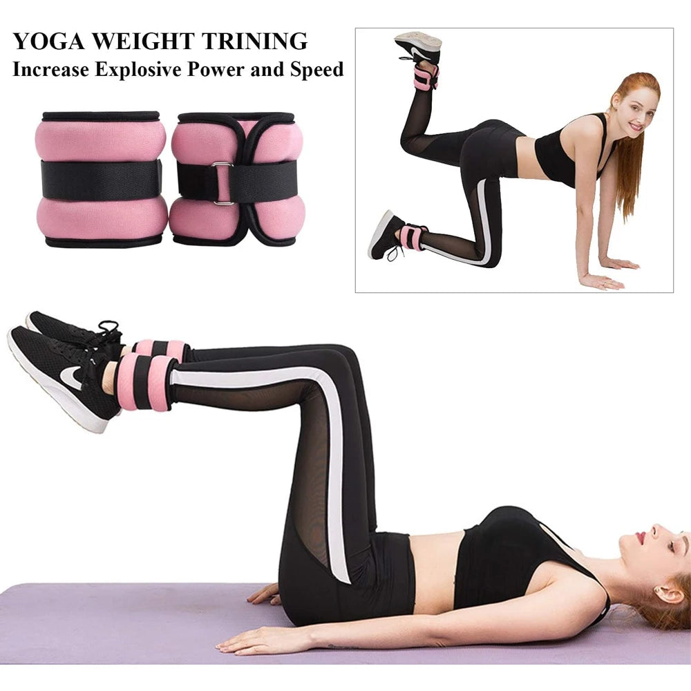 1 Pair Ankle and Wrist Weights (0.25kg/0.5kg each pack) for Women and Men, New Leg and Arm Weights Set with Adjustable Straps for Exercise