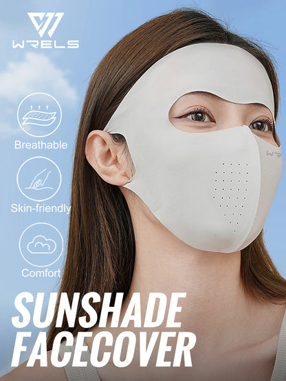WRELS UV Protection Mask Ice Silk Sun Protection Mask Lightweight Breathable Cyclist Face Mask Anti-UV 400 Face Mask for Men and Women