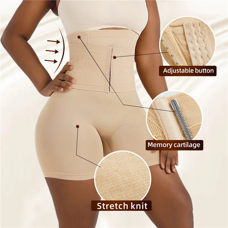 Women's Shapewear Tummy Control Body Shaper Fajas Hook Shorts Butt Lifter High Waist Underwear Slimming Panties